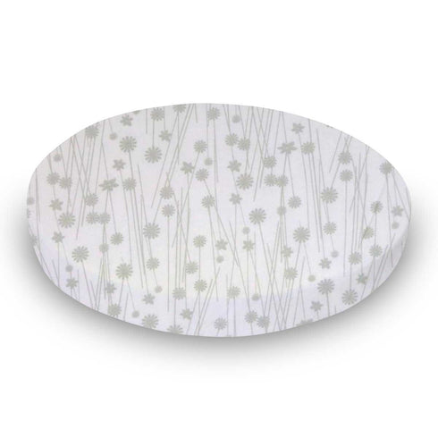 SHEETWORLD.COM SheetWorld Fitted 100% Cotton Percale Oval Crib Sheet, Fits Stokke Sleepi 26