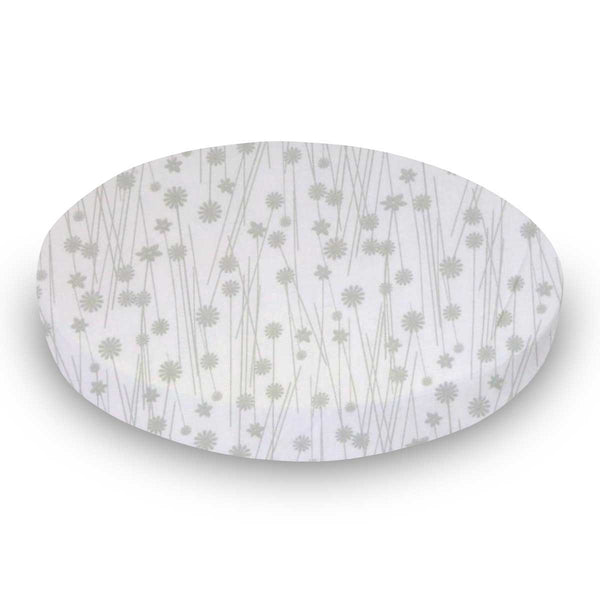 SHEETWORLD.COM SheetWorld Fitted 100% Cotton Percale Oval Crib Sheet, Fits Stokke Sleepi 26