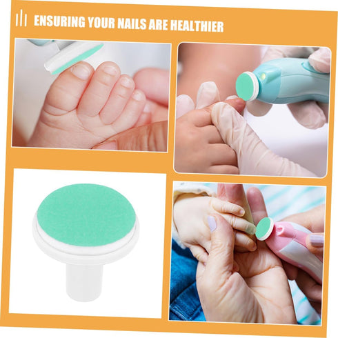 Ipetboom 6pcs Trimmer Nail Care Electric Electric Nail Grinder Replacement Heads Driller Buffer for Boy Girl Toddlers