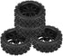 4PCS Replacement Tires for RC 1:10 Car, Racing Off Road Vehicle Rubber Tyre Wheel Rim