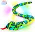 Houwsbaby 40'' Green Realistic Light Up Snake Stuffed Animal, Glowing Plush Toy for Practical Jokes, Kids Christmas Gift