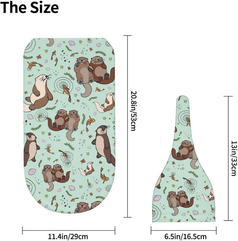 Osvbs Sets, Cute Sea Otters Newborn Swaddle Blankets Beanie Hat Soft Otter Baby Stuff Blanket Swaddle Sack for Baby