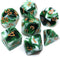 Polyhedral DND Dice Set - Green White RPG Dice for Dungeon and Dragons, D&D Pathfinder MTG Role Playing Games