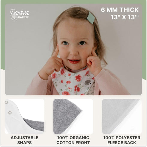 8 Pack Parker Baby Bandana Drool Bibs Baby Bibs for Boys, Girls, Unisex - Soft & Stylish Teething Bibs for Babies