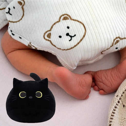 Mini Cat Stuffed Animal, Cute Plush Doll Toy Gift for Girls Boys, 3 Pieces (3 Black Cats)