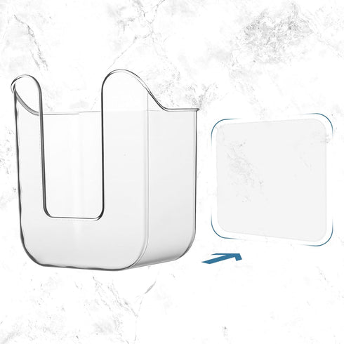 Bruislard Wipes Dispenser Flushable Wipes Holder for Bathroom Wipe Container Clear Wipe Dispenser Wall-Mounted Tissue