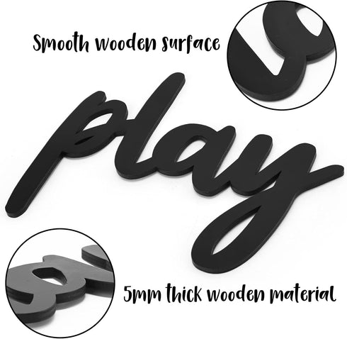 8 Xylolfsty Playroom Wall Decor, Where The Wild Ones Play Sign - Wooden Wall Art for Boys & Girls Toy Room, Toddler
