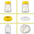 6pc Set 6.oz 180ml Breastmilk Bottles with Leak Proof Lids by Max Strength Pro, Reusable Wide Neck Bottles Best