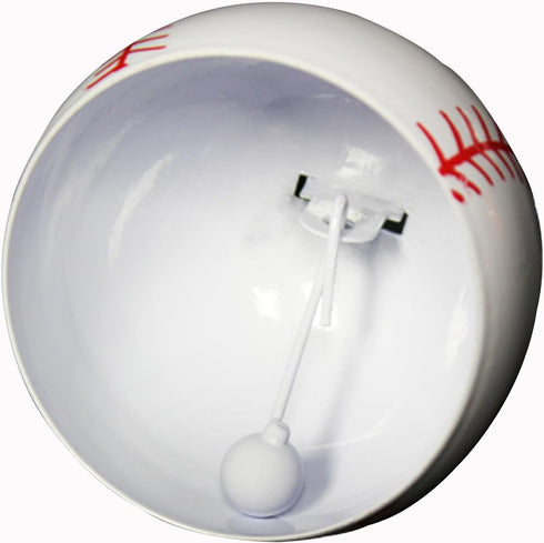 12-Pack 3-Inch Metal Baseball Cowbell Noise Makers White & Red Sports Cowbells for Games, Rallies & Team Spirit