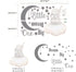 Runtoo Dream Big Little One Wall Decals, Elephant Inspirational Quotes Kids Wall Stickers for Nursery, Bedroom,