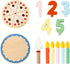 Wooden Cutting Birthday Cake Toys, Fake Cake Toy with Candles and Numbers, Montessori Tea Party Learning Toys