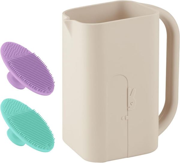 CAROFAFA Baby Bath Rinse Cup 100% Food Grade Silicone Wash Rinser Cup For