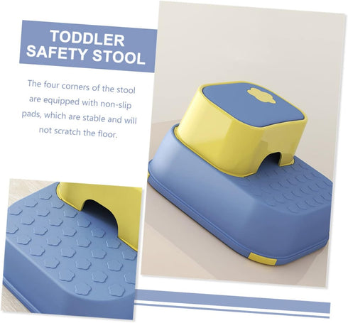 Vaguelly Boys and Girls Step Stool for Potty Training Non-Slip Dual-Layer Toddler Foot Stool Heavy-Duty Bathroom Safety