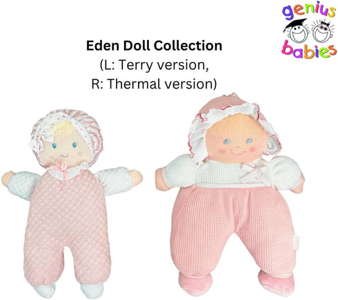 Soft Baby Doll - Cuddly and Soft - Perfect First Doll for Infants and Toddlers - Cute Pink and White Outfit - Nontoxic