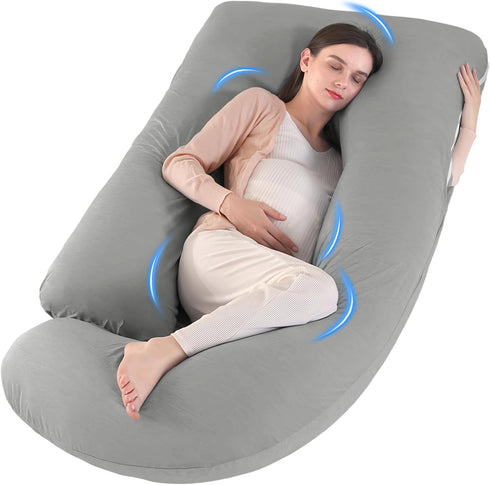 Wodsfay U-Shaped Pregnancy Pillow for Sleeping, Full Body Support for Back, HIPS &