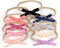 Velvet Ribbon Bow Nylon Headband, Handmade Mini Hair Band for Infants, Pack of 9pcs