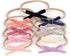 Velvet Ribbon Bow Nylon Headband, Handmade Mini Hair Band for Infants, Pack of 9pcs