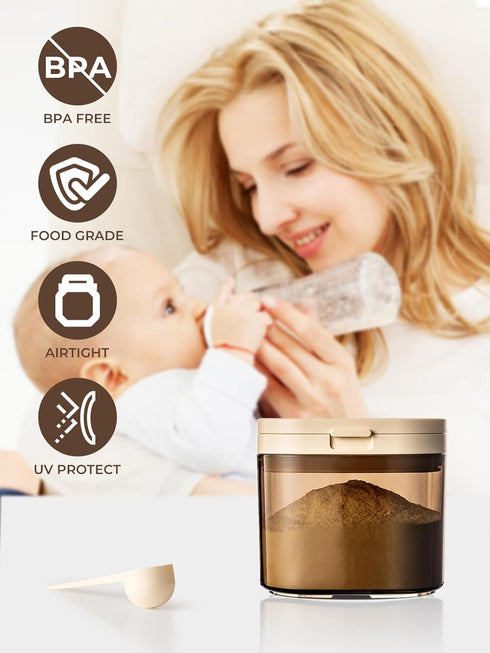 800ml 13OZ, 0.84LB, 380g, Travel Formula Container, BPA-Free Baby Formula Dispenser On The Go with Flip Top Lid
