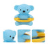 TOYANDONA Bear Shaped Bath Thermometer for Newborns, Sky-Blue Water Temperature Gauge with Floating Design, Safe