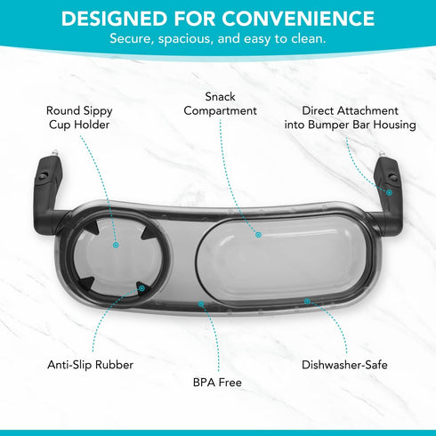 UNIQUIFY V2, V3, V2, V2 Snack Tray Compatible With Uppababy VISTA, VISTA VISTA CRUZ, CRUZ RumbleSeat, and RumbleSeat