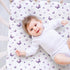 FIGEPO 4 Pack (Pack Butterfly Baby Crib Sheets for Baby Girls Purple Crib Fitted Sheets for Standard Size Crib