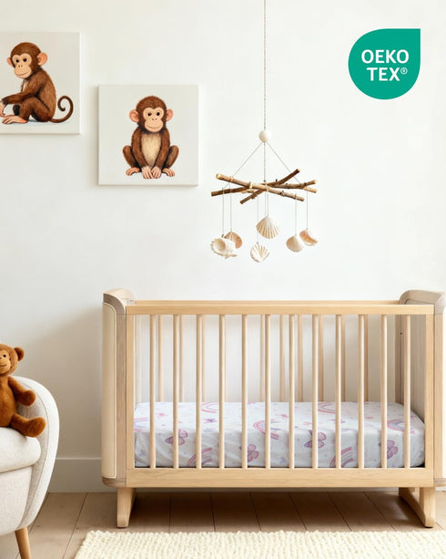 Pack 2 52x28x8in Baby Crib Sheets for Boys & Girls - of Fitted Microfiber Crib Sheets for Standard Crib & Toddler