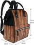 KHIRY Backpack Mummy Backpack Diaper Bag Nappy Baby Bag British Flag Multifunction Changing Bags for Travel, Brown Wood