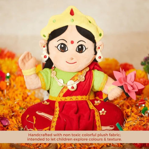 Panda's Box Musical Devi Lakshmi Plush Toy - Mantra Chanting | Best Gift for Kids