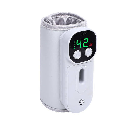 RASTKY 18W 5.9 Inches Portable Baby Bottle Warmer Cordless Constant Temperature Milk Bottle Heating Cover for Travel