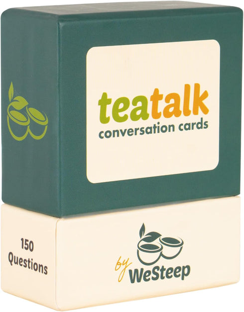 Tea Time Conversation Starters - Card Set - 150 Questions to Spark Meaningful Conversations - Great Gift for Tea Lovers, for Tea Time or Anytime