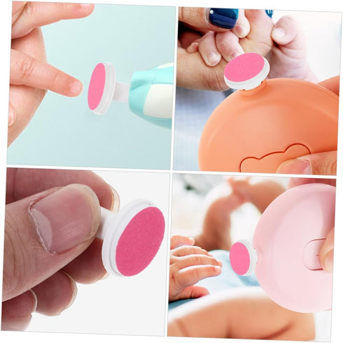 LOORGVEL Trimmer 24PCS Set Electric Nail Replacement Pads for Infants Compatible Baby Electric Nail File Gentle