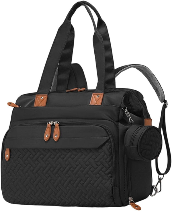 DuskHaven Diaper Backpack with Shoe Compartment, Nursing Backpack, Pacifier Case for Women, Outdoor,