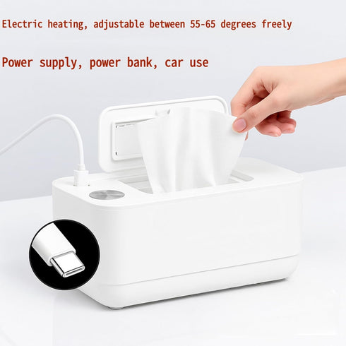 Generic Baby wet wipe heater, Reusable constant temperature wet wipe warmer,Home, Travel wet wipe heater, USB heated
