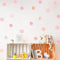 36pcs Pink Polka Dot Wall Decals, Watercolor Dots Wall Sticker for Kids, Nursery Room (6 Sheets)
