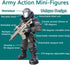 8 PCS Building Block Action Mini-Figures with Military Weapons Accessories, Army City Policeman SWAT Model Toys