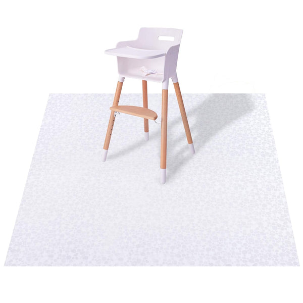Plastic Splat Mat for Baby, Easy Cleaning Vinyl Floor Mat for Eating