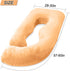 60 Inch Extra Large U-Shaped Pregnancy Pillow - Maternity Support for Sleeping (Brown)
