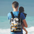 Hsnar Backpack Cartoon Geometric Dog Waterproof Diaper Bag Large Capacity Baby Bag with Stroller Straps, Multi-Pocket