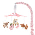 The Peanutshell Crib Mobile for Girls - Pink and White Musical Baby