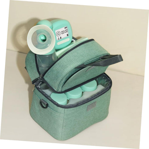UPKOCH Portable Insulated Breast Milk Storage Bag Double Layer Design for Moms Go Breastfeeding Efficient Organizer