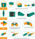 Kids Camping Set with Tent - Meland Toddler Toys for Boys, Campfire, Indoor Outdoor Pretend Play (Green)