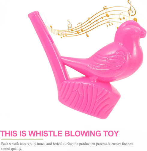 Toddmomy Plastic Whistle, 16Pcs Water Bird Whistle Party Whistles Musical Instrument Toy Noisemaker for Kids