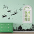 Runtoo Never Grow Up Nursery Wall Decals Quotes, Big Ben Cityscape Wall Stickers for Kids Room Baby Bedroom Decor