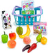 14 Set 18'' Sophia's Piece Grocery Basket, Produce and Food for Dolls, Multicolor