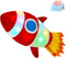 BSTAOFY Light up Red Rocket Plush Toys Stuffed LED Glow Soft Cozy