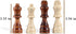 62 Pieces Wooden Checker Pieces & Chess Pieces 2 in 1 Chess Game Set, Classic Wooden Board Games in 2 Styles