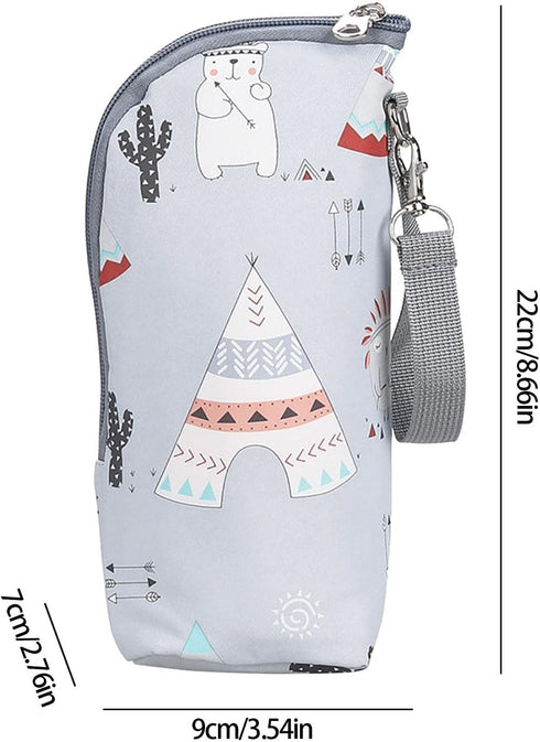 Rhinoon Baby Bottle Insulation Bag, Infant Bottle Storage Bag, Oxford Cloth Waterproof Nursing Feeding Bottle Tote