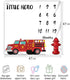 Firemen Baby Monthly Milestone Blanket for Boys, Fire Truck Little Hero Photo Balnket, 48x48in, Baby Milestone Blanket for Newborn Baby Shower BTZDME8 by MTMETY