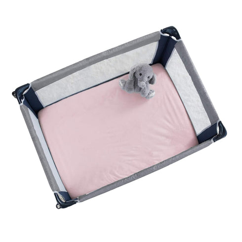 TL Care Heavenly Soft Chenille Fitted Pack N Play Sheet, 27" x 39", Warm and Cozy, Pink