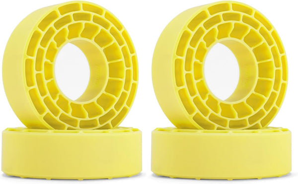 INJORA Silicone Rubber Inserts for 62-64mm*24mm 1.0" Tires (Large Yellow)
